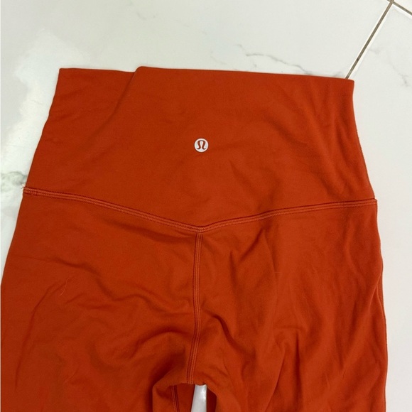 Lululemon Orange High-Waisted Leggings Size 6 - Picture 3 of 6